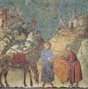 GIOTTO di Bondone St Francis Giving his Cloak to a Poor Man oil